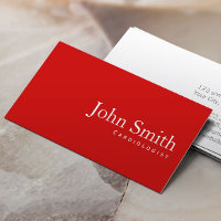 Simple Plain Red Cardiologist