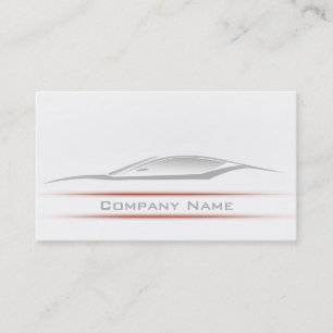 Simple Plain Red Maroon Line Car Business Card