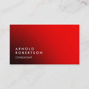 Simple Plain Red Trendy Business Card