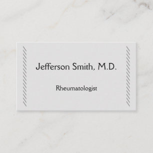 Simple & Plain Rheumatologist Business Card