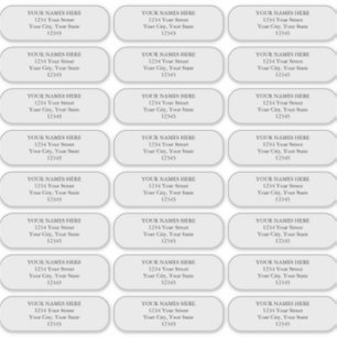 Simple Plain Rounded Corners  Address Labels