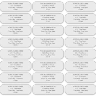 Simple Plain Rounded Corners  Address Labels