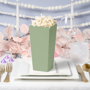 Simple Plain Sage Green Popcorn Favour Box