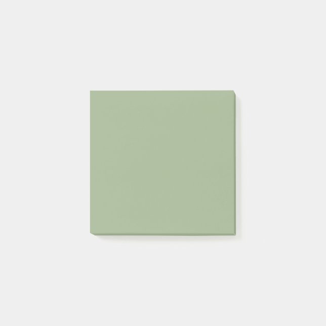Simple Plain Sage Green Post-it Notes (Front)