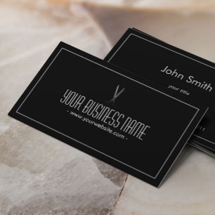 Simple Plain Scissor in the Dark Business Card