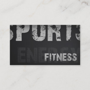 Simple Plain Silver Fitness Trainer Cool Card