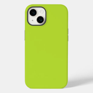 Simple plain solid colour bright acid green lime Case-Mate iPhone 14 case