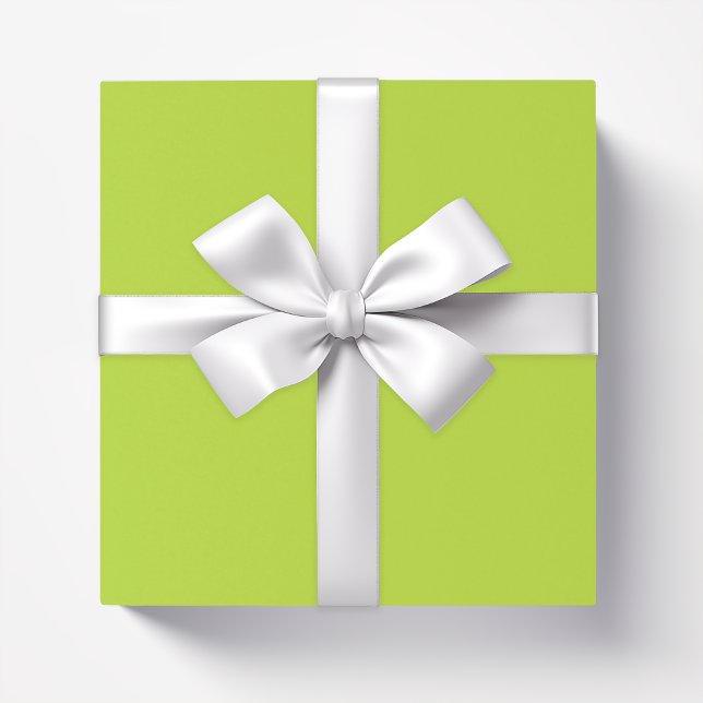 Simple plain solid colour bright acid green lime wrapping paper (Creator Uploaded)
