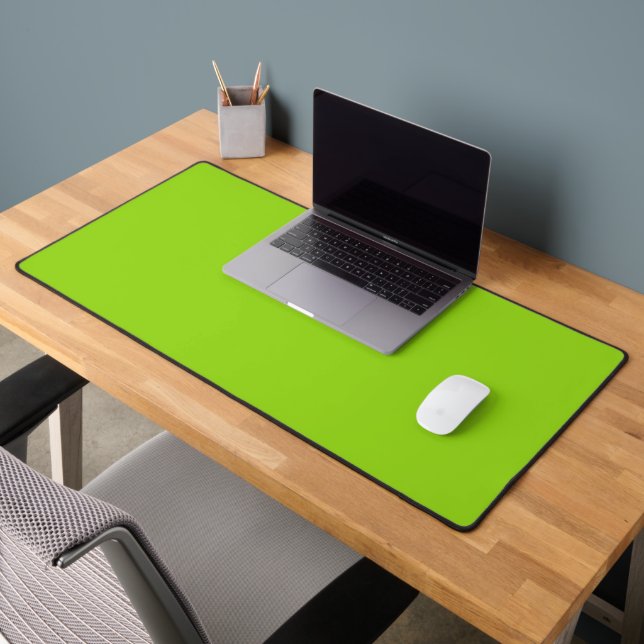 Simple plain solid green desk mat (Office 2)