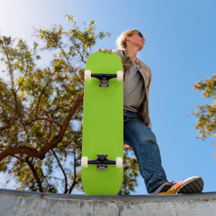 Simple plain solid green skateboard