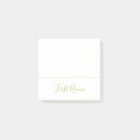 Simple, Plain, White Background w/ Green Name