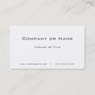 Simple Plain White Minimalist Business Card