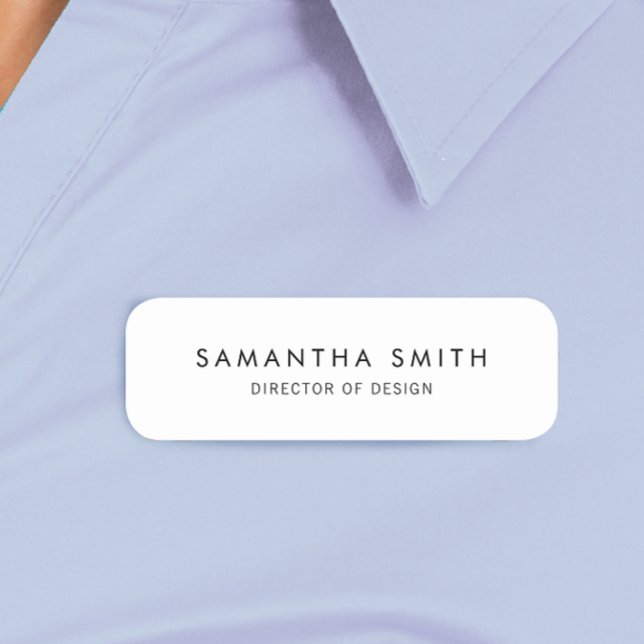 Simple Plain White  Name Tag (Creator Uploaded)