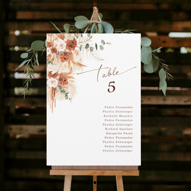 simple plan bohemian Script wedding table number (Creator Uploaded)