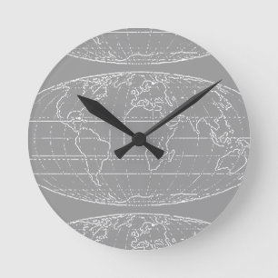 simple planisphere / maps round clock
