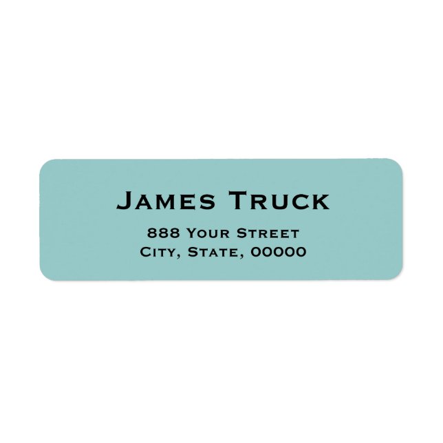 Simple Plate Monochrom Return Address Labels (Front)