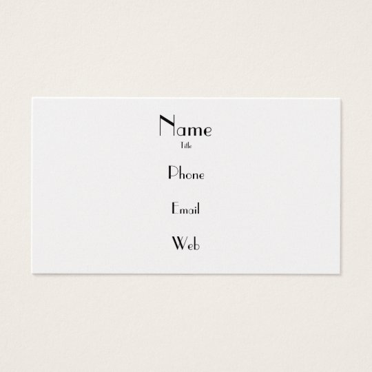 Simple Platinum Business Card