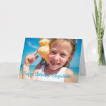 Simple Playful Cursive Typography Photo Birthday Card<br><div class="desc">Add a custom photo,  name of the birthday celebrant,  personal birthday greeting.</div>