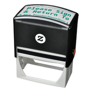 Simple "Please Sign & Return To" + Custom Name Self-inking Stamp