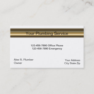 Simple Plumber Business Card