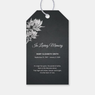 Simple Poem The Light of Love Funeral Service Gift Tags