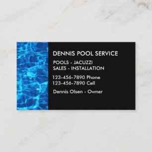 Simple Pool Service Business Card