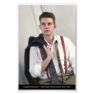 Simple Portrait Caption 1 Photo Enlargement Print