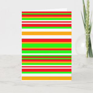 Simple Positive Vibes Celebration Stripes Pattern Card