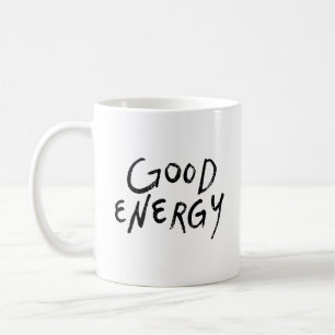 Simple Positivity Minimalist Good Energy Bold Coffee Mug