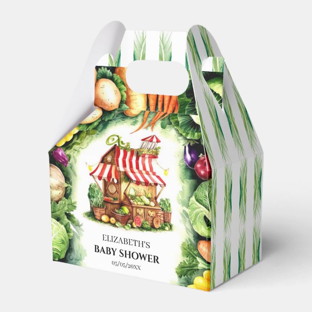 Simple Potato Farmer's Market Baby Shower Favour Box (Front Side)