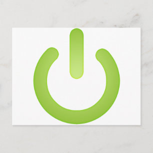 Simple Power Button Postcard