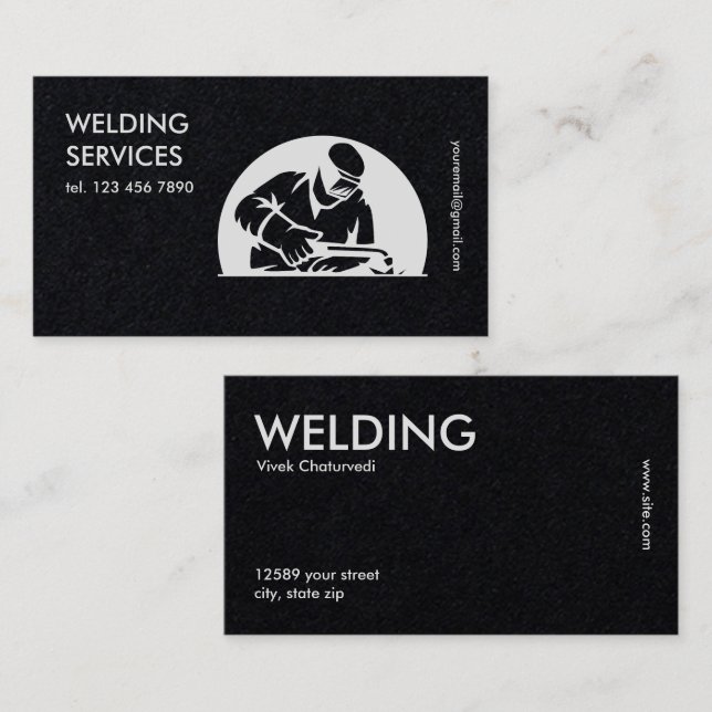 Simple Premium Welder Business Card (Front/Back)