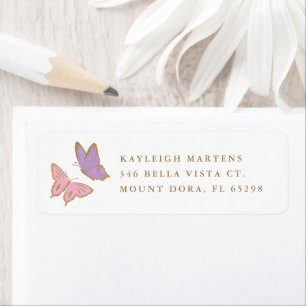Simple Pretty Pastel Gold Dipped Butterflies 