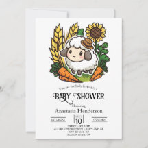 Simple Pretty Sheep Baby Shower