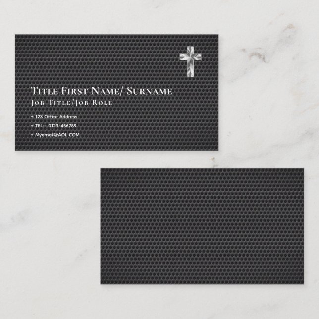 Simple Priest Pastor Minister Deacon Clergy Faith Business Card (Front/Back)