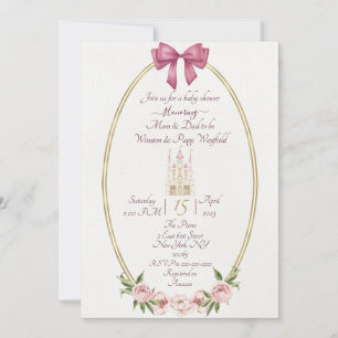 Simple Princess baby shower invite