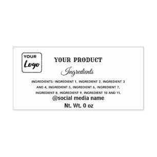 Simple Product ingredients custom logo Self-inking Stamp