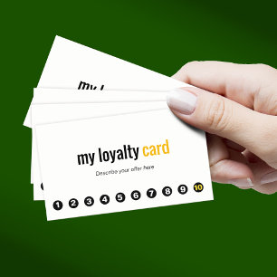 Simple Professional 10 Punch Customer Loyalty Card