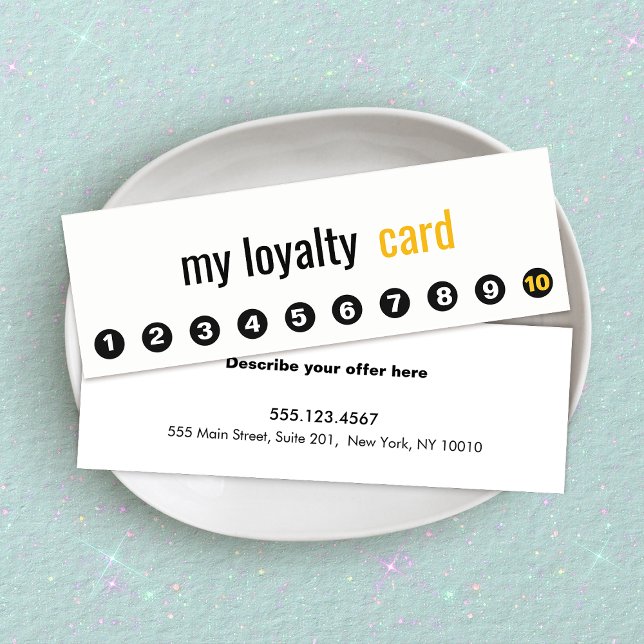 Simple Professional 10 Punch Customer Loyalty Card (Creator Uploaded)