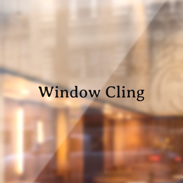 Simple Professional 12" x 12" Rectangle Window Cling (Sheet 2)