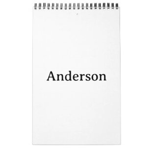 Simple Professional 17" x 11" One Page Small Black Calendar