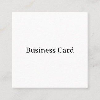 Simple Professional 2.5" x 2.5" Square Business Card