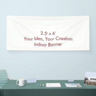 Simple Professional 2.5' x 6' Indoor Banner
