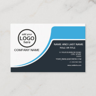 Simple Professional 2 colours add your logo Business Card
