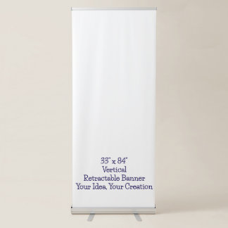 Simple Professional 33" x 84" Vertical Retractable Banner