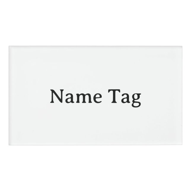 Simple Professional 3.5" x 2" Name Tag (Front)