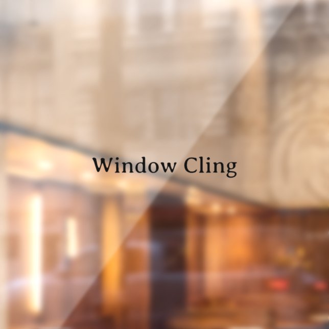 Simple Professional 8" x 11" Custom Cut Window Cling (Sheet 2)