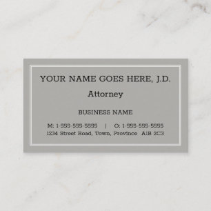 Simple Professional Attorney Business Card