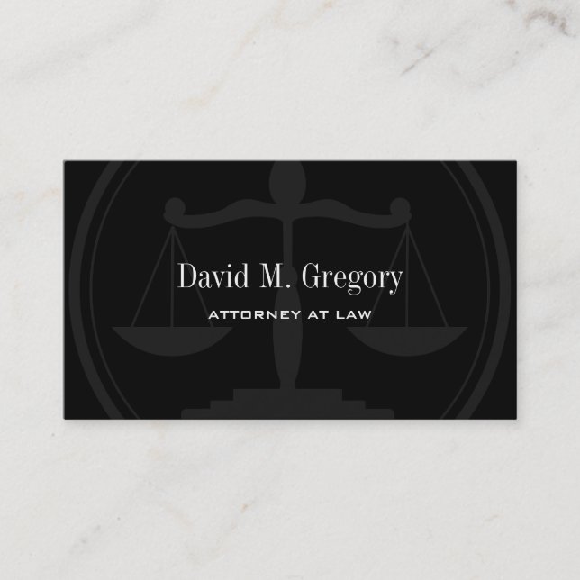 Simple Professional Attorney Lawyer Law Firm Business Card (Front)