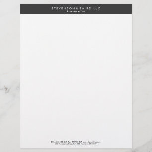 Simple Professional Black and White Letterhead Template